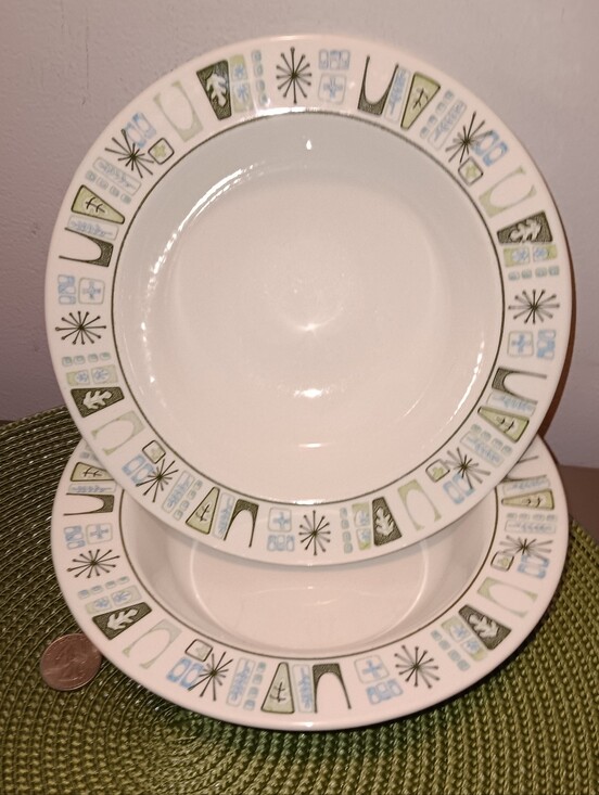 Taylorstone Other - Vintage MCM Taylorstone Cathay Rim Bowls, Set of 2 - Atomic Starburst